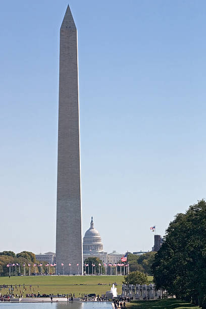 Washington Monument And The Capitol stock photo