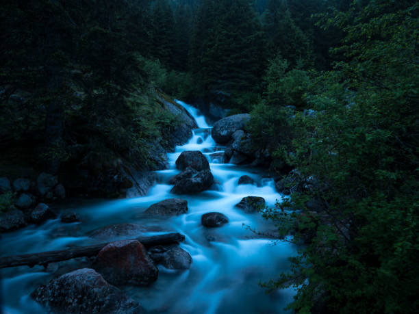 istock Long laying of a mounting river 979266796