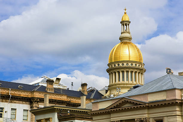 new jersey state house et du dome et le capitole - new jersey trenton new jersey state capitol building government photos et images de collection