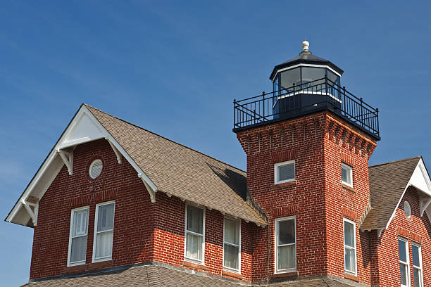 Small Brick Lighthouse stock photo