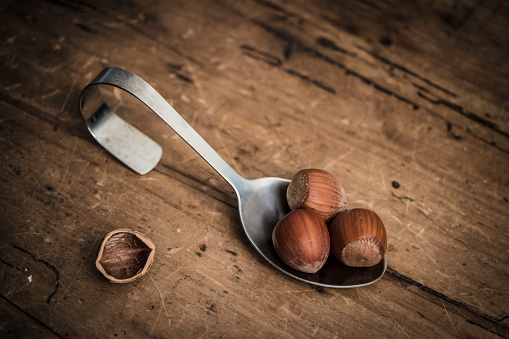 Nuts in a spoon
