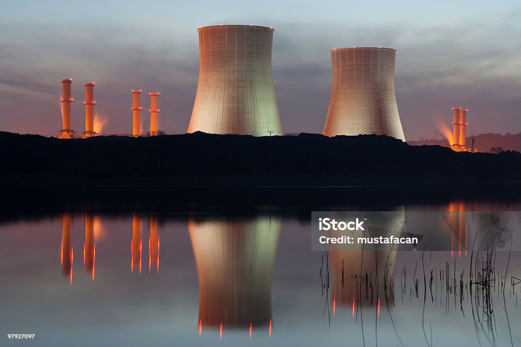 Power Plant  Air Pollution Stock Photo