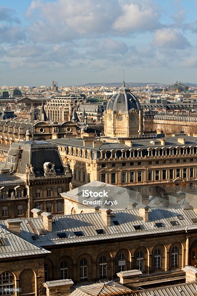 Parigi aeiral vista da Notre Dame (Francia - Foto stock royalty-free di Ambientazione esterna