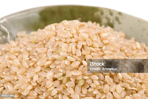 Isolated Brown Rice In Bowl Stock Photo - Download Image Now - Agriculture, Bowl, Breakfast Cereal