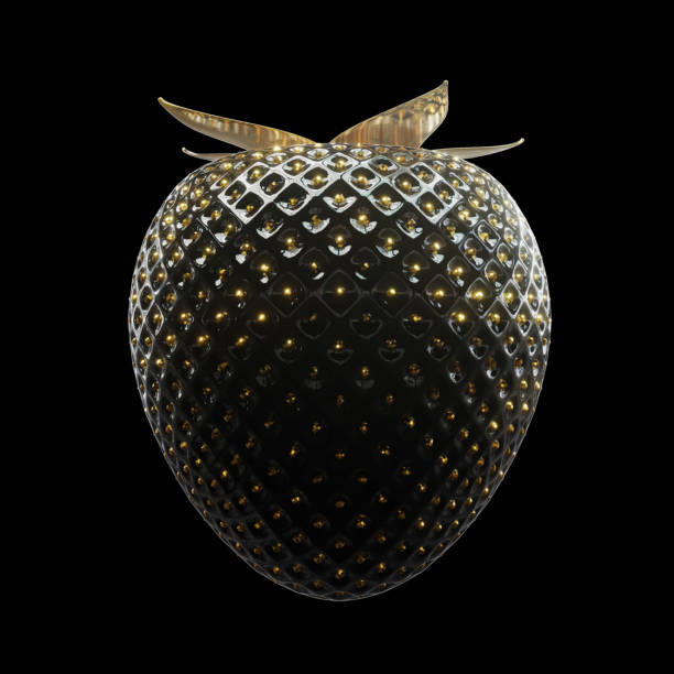istock black gold strawberry 3d illustration 979274110