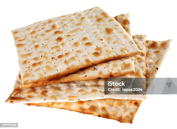 A Pile Of Crackers On A White Background Stock Photo - Download Image Now - Bread, Celebration, Color Image