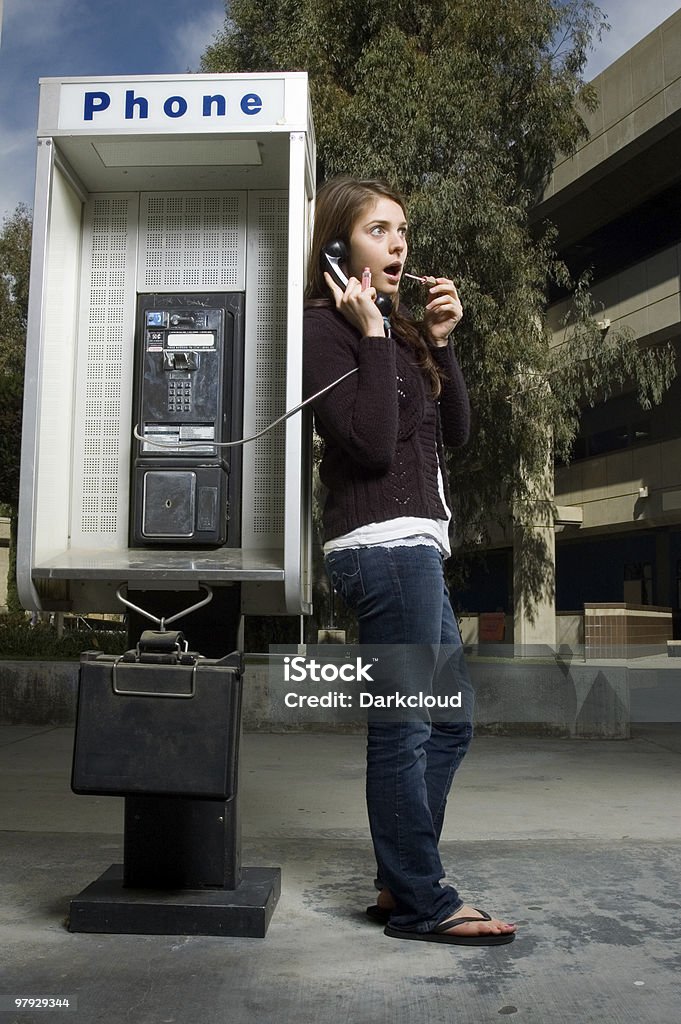 Telefone Público Retrato - Royalty-free Adulto Foto de stock