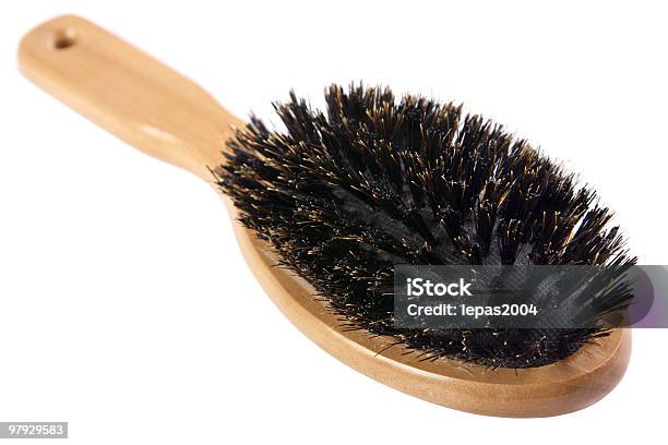 Wood Hairbrush Stock Photo - Download Image Now - Black Color, Close-up, Color Image