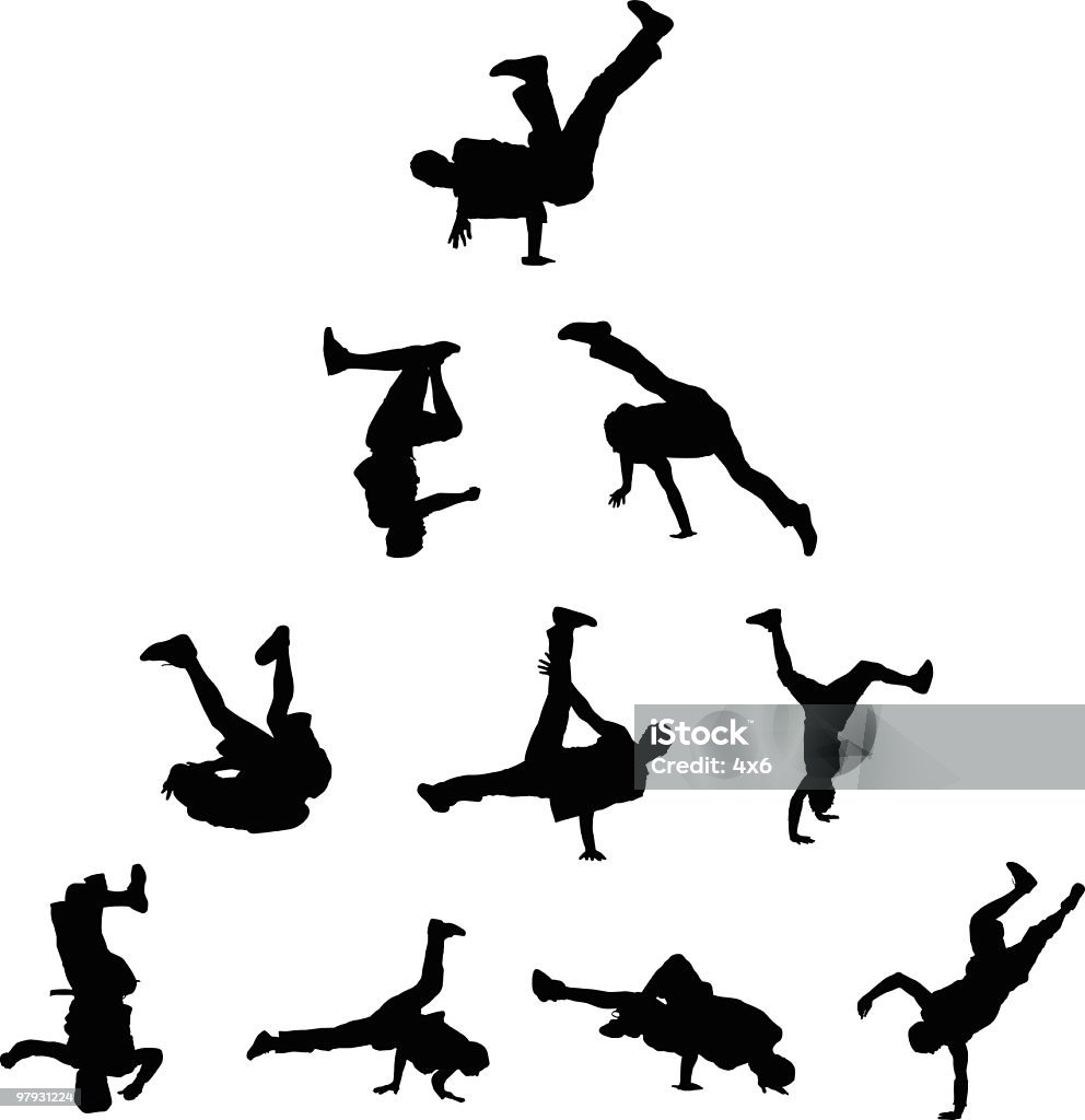 Increíble breakdancers - arte vectorial de Guay libre de derechos