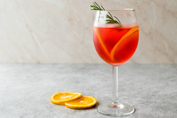 istock Spritz Cocktail with Orange Slice, Rosemary and Ice. 979313730