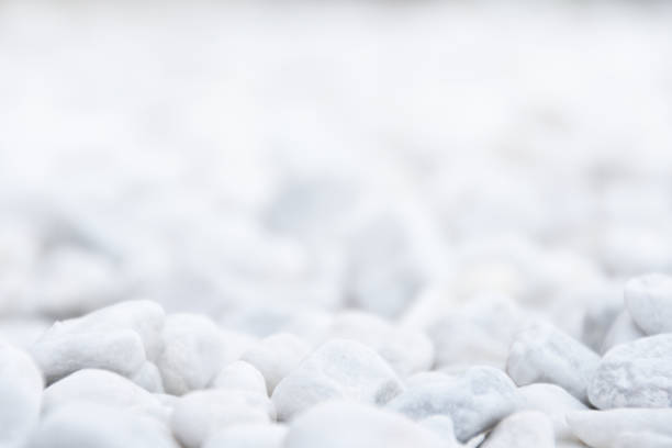 White background gravel stones, rock
