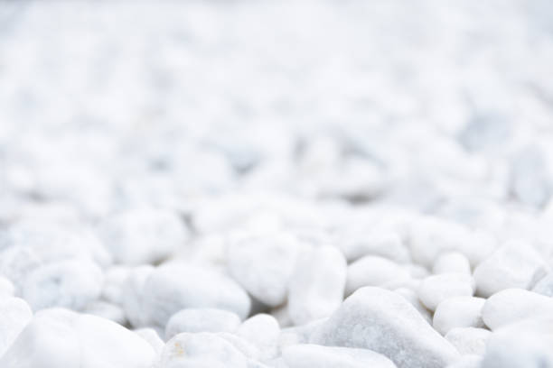 White gravel stones background