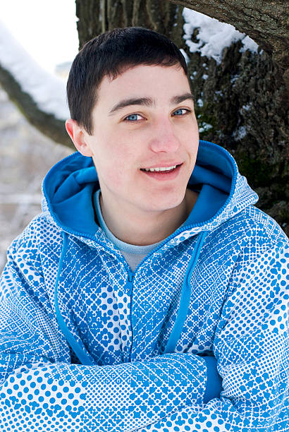 Smiling young man stock photo