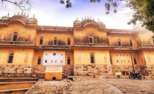 Historic Nahargarh Fort building exterior architecture view at Jaipur Rajasthan