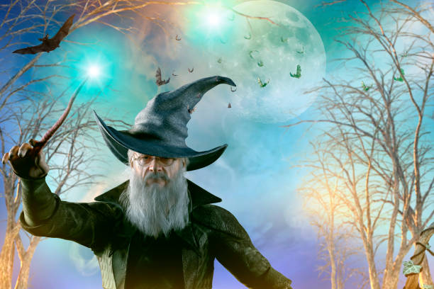istock 3D Illustration of an elderly the wizard 979321540