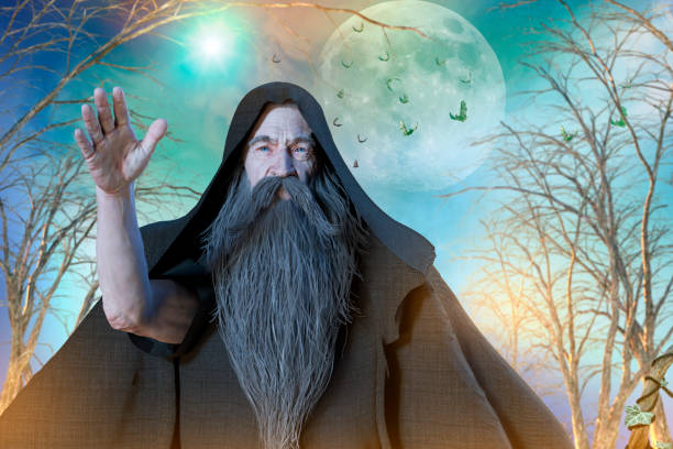 istock 3D Illustration of an elderly the wizard 979321688
