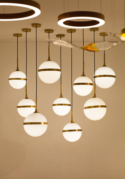 istock Beautiful chandelier. luxury expensive chandelier hanging under ceiling 979321846