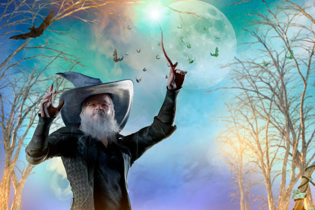 istock 3D Illustration of an elderly the wizard 979322142