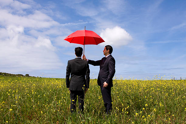 The insurance agent protection stock photo