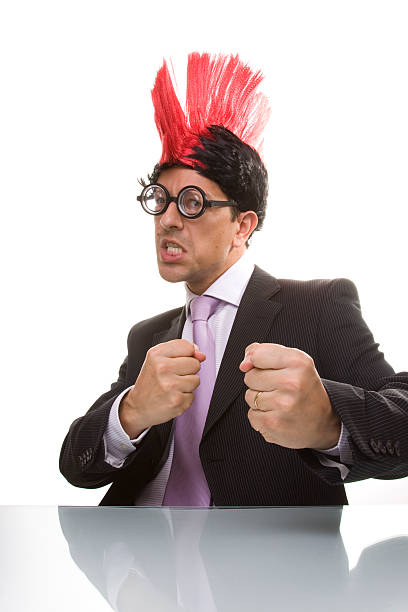 istock Punk businessman starting a fight 97935784