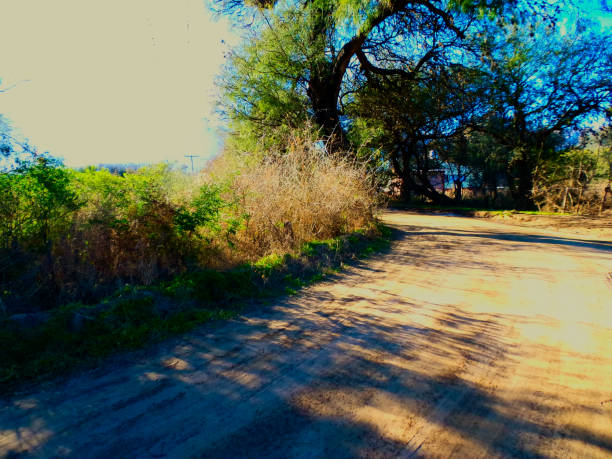 idylliczne widoki na drogi merlo, san luis, argentyna - nature street rural scene outdoors zdjęcia i obrazy z banku zdjęć