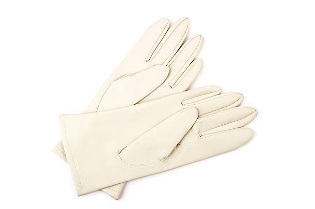 istock Pair Of 1950s Ladies White Leather Gloves 97937862