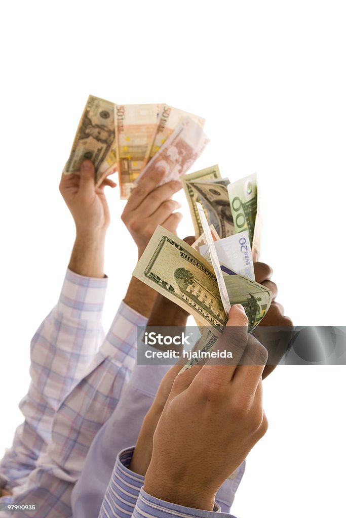 Multirracial mãos com dinheiro - Foto de stock de Amizade royalty-free