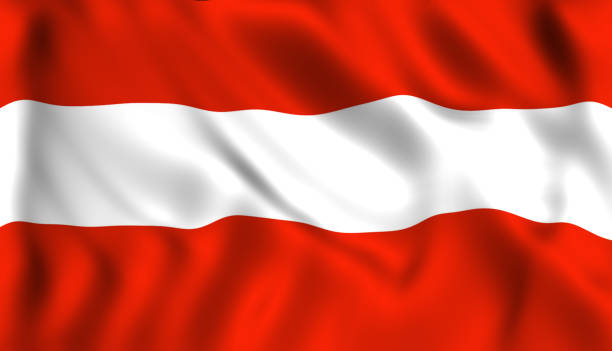 istock Flag austria waving in the wind Austrian symbol 979410110