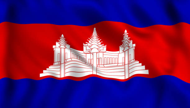 istock flag cambodia waving in the wind Cambodian symbol 979410128