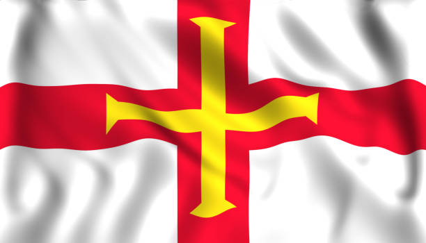 istock flag Guernsey waving in the wind 979412388