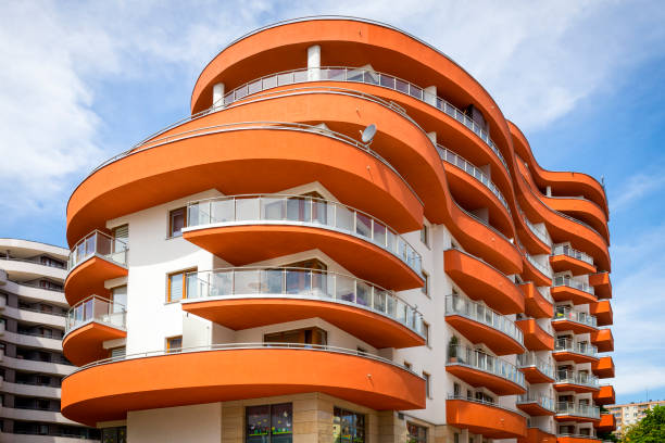 istock New apartment building with a modern orange facade 979428190