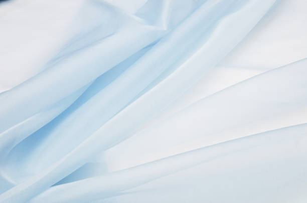 istock Silk fabric, organza blue. 979436688
