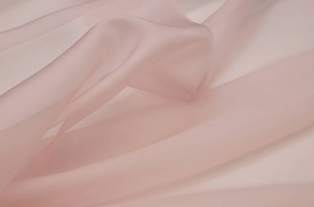 istock Silk fabric, organza dusty. 979436702