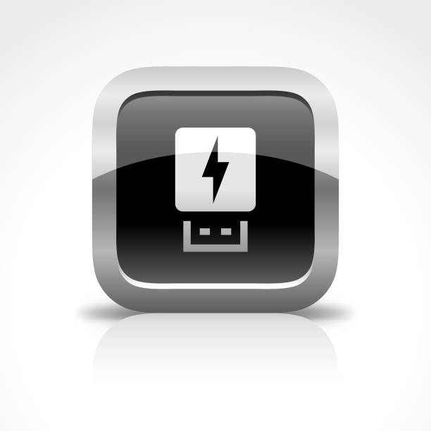 illustrations, cliparts, dessins animés et icônes de lecteur flash usb et chargeur icône bouton brillant - usb flash drive sharing usb cable data