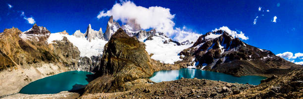 istock Mount Fitz Roy and its Lagoons making it a wonderful mountainscape 979470384