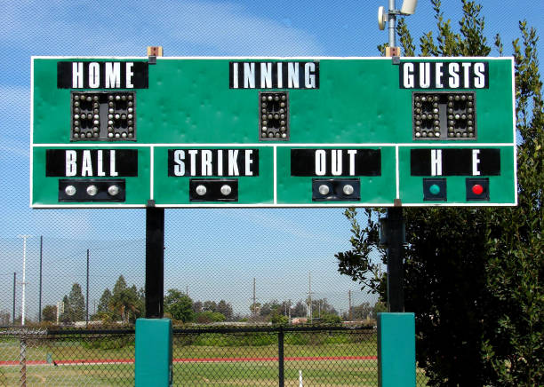 placar - scoreboard baseballs baseball sport - fotografias e filmes do acervo