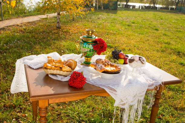 istock he samovar on the dacha table with pastries and fruits 979482382