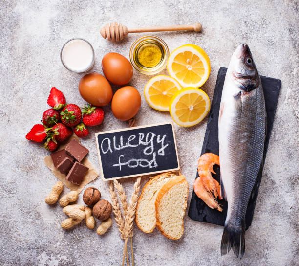 istock Allergy food concept. Assorted of allergic products 979491742