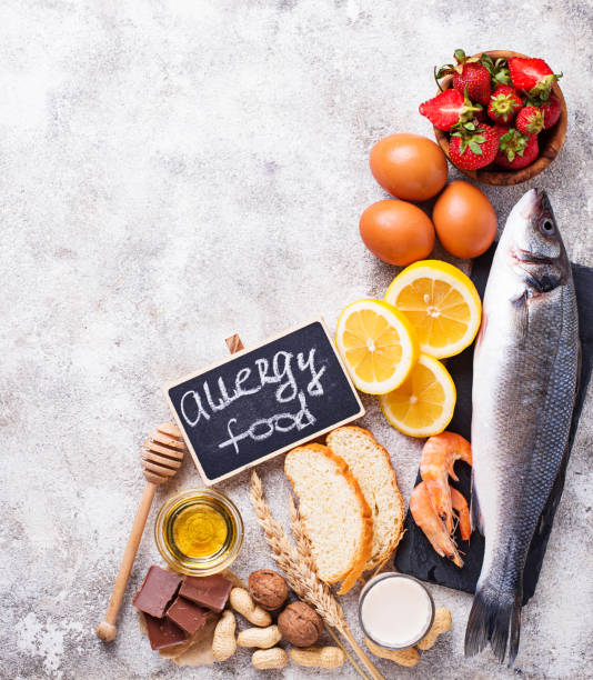 istock Allergy food concept. Assorted of allergic products 979491930