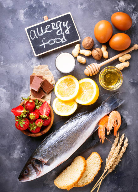 istock Allergy food concept. Assorted of allergic products 979492154
