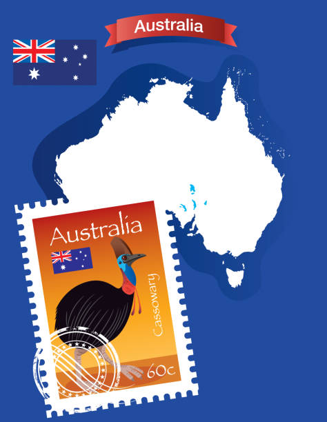 Cassowary Stamp and Australia Vector Australia
I have used 
http://legacy.lib.utexas.edu/maps/world_maps/world_physical_2015.pdf
address as the reference to draw the basic map outlines with Illustrator CS5 software, other themes were created by 
myself. new zealand australia cartography western australia stock illustrations