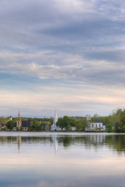 istock Vertical of the three churches of Mahone Bay, Nova Scotia 979496804