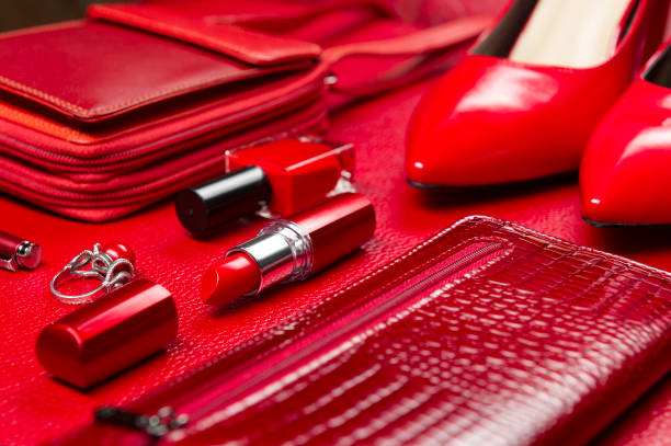 istock Red woman accessories 979497420