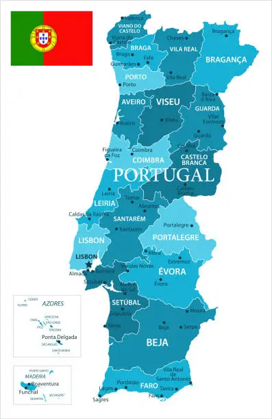 Vector illustration of 31 - Portugal - Murena Spot Isolated 10