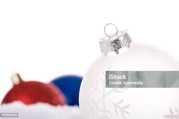 Natale Sfondo Bianco - Fotografie stock e altre immagini di Bianco - Bianco, Blu, Close-up