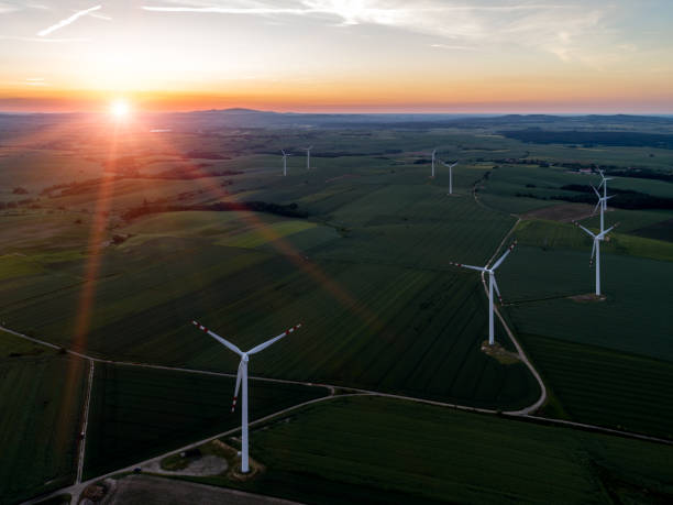 istock Sunset above the windmill on the field 979517998