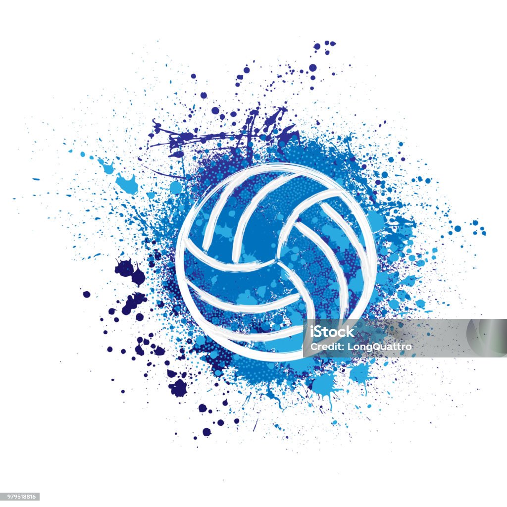 Fond grunge de volley-ball - clipart vectoriel de Volley-ball libre de droits