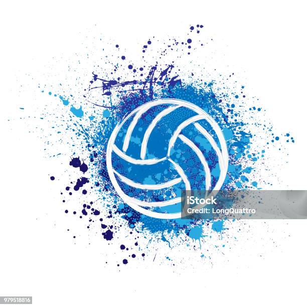 Fond Grunge De Volleyball Vecteurs libres de droits et plus d'images vectorielles de Volley-ball - Volley-ball, Fond, Vectoriel