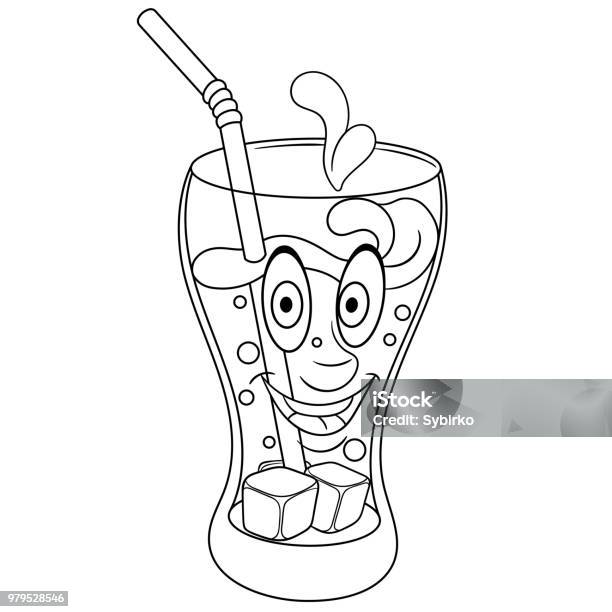 Fresh Cola Cup Drink Stock Illustration - Download Image Now - Cartoon, Ice Cube, Anthropomorphic Face