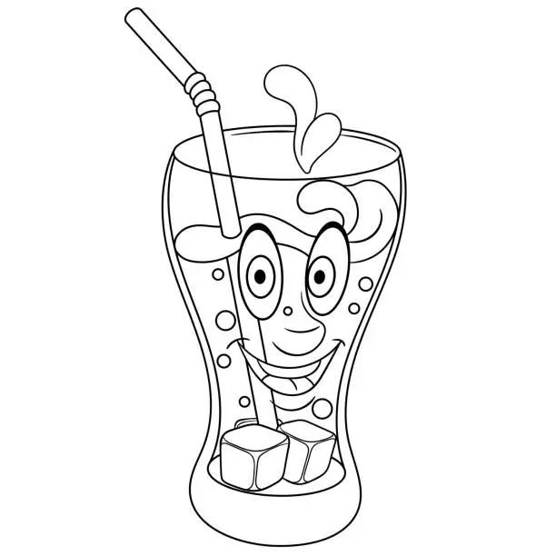 Vector illustration of Fresh cola cup drink